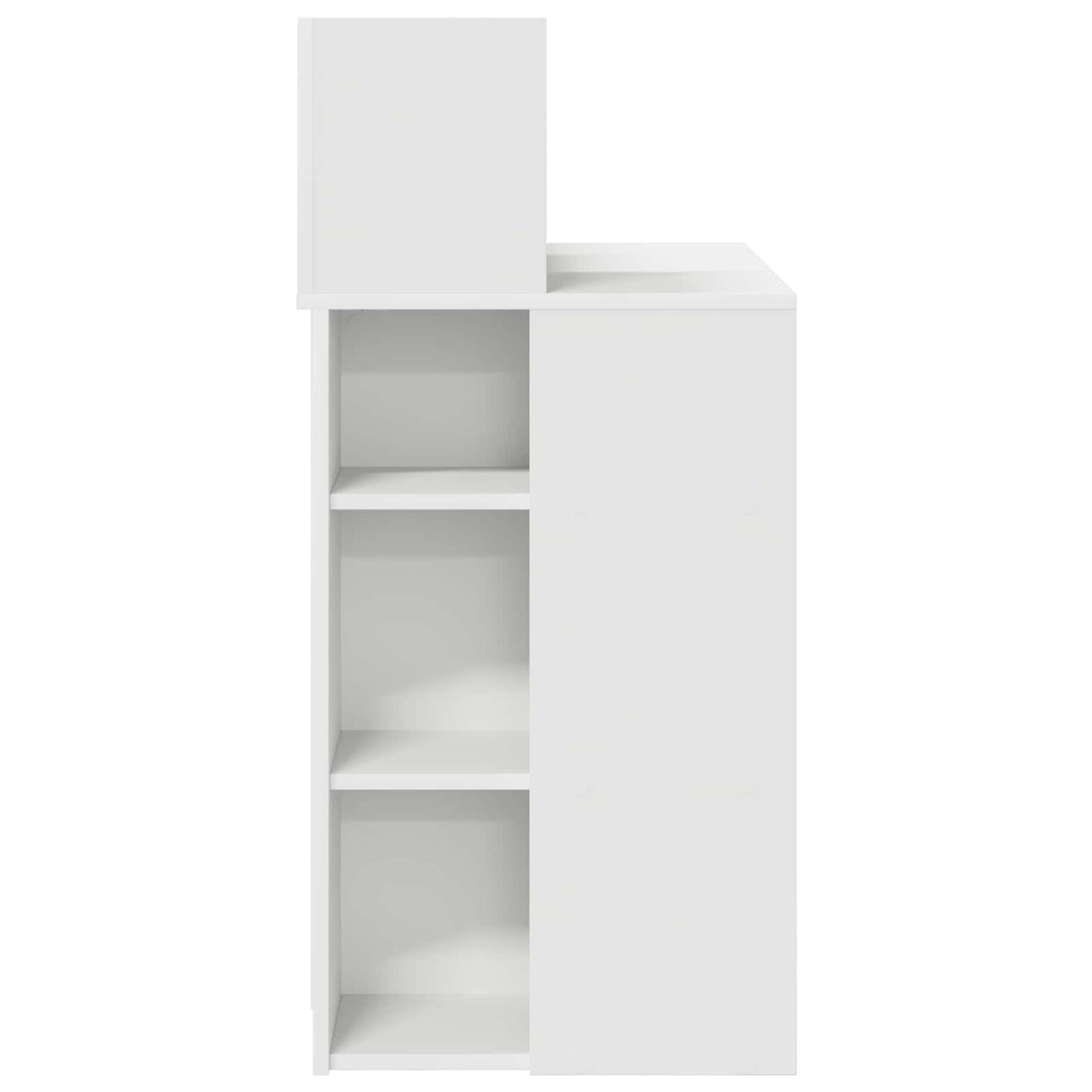 Desk with Shelf White 90 x 48 x 101,5 cm Engineered Wood