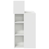 Desk with Shelf White 90 x 48 x 101,5 cm Engineered Wood