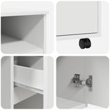 Desk with Wheels White 91 x 50 x 77 cm Engineered Wood