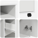 Desk with Wheels White 91 x 50 x 77 cm Engineered Wood - Extra Image