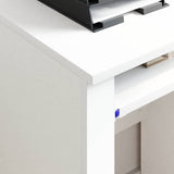 Desk with Wheels White 91 x 50 x 77 cm Engineered Wood - Top-Down View