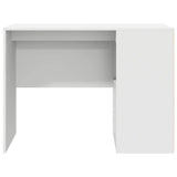 Desk with Shelf White 102 x 50 x 75 cm Engineered Wood - 45-Degree Angle