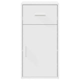 Sideboard with Drawer White 38 x 34.5 x 75 cm Engineered wood - Rear View