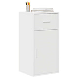 Sideboard with Drawer White 38 x 34.5 x 75 cm Engineered wood - Side View