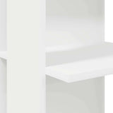 Corner Desk with Storage with Shelf White 140 x 113.5 x 75 cm - Low Angle