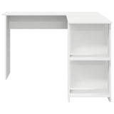 Corner Desk White 140 x 113,5 x 75 cm Engineered Wood - 45-Degree Angle