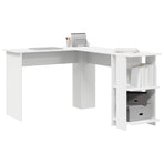 Corner Desk White Engineered Wood 140 x 113,5 x 75 cm