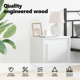 Bedside Cabinet White 44 x 34,5 x 45 cm Engineered Wood - Extra Image