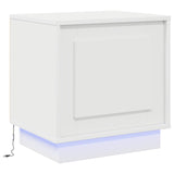Bedside Cabinet White 44 x 34,5 x 45 cm Engineered Wood - Front View
