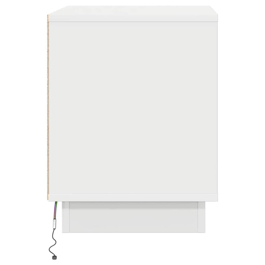 Bedside Cabinet White 44 x 34,5 x 45 cm Engineered Wood