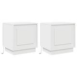 Bedside Cabinet 2 pcs White 44 x 34,5 x 45 cm Engineered Wood
