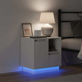 Bedside Cabinet 2 pcs White 50 x 34.5 x 50 cm. Engineered wood - 45-Degree Angle