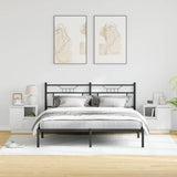 Bedside Cabinet 2 pcs White 50 x 34.5 x 50 cm. Engineered wood - Top-Down View