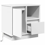 Bedside Cabinet 2 pcs White 50 x 34.5 x 50 cm. Engineered wood - Close-Up Angle