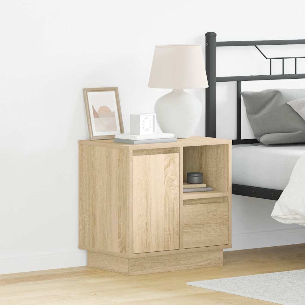 Bedside Cabinet with Drawer 2 pcs Sonoma oak 50 x 34.5 x 50 cm.