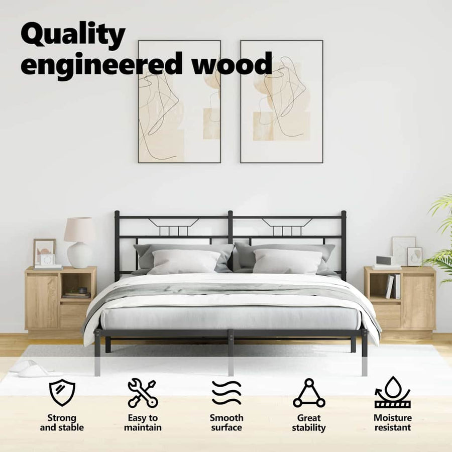 Bedside Cabinet 2 pcs Sonoma Oak 50 x 34,5 x 50 cm.