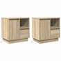 Bedside Cabinet 2 pcs Sonoma Oak 50 x 34,5 x 50 cm.