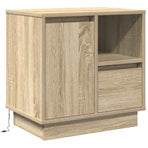 Bedside Cabinet 2 pcs Sonoma Oak 50 x 34,5 x 50 cm.