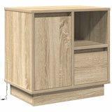 Bedside Cabinet with Drawer 2 pcs Sonoma oak 50 x 34.5 x 50 cm. - Top-Down View