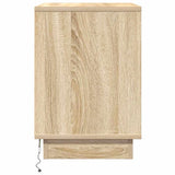 Bedside Cabinet with Drawer 2 pcs Sonoma oak 50 x 34.5 x 50 cm. - Close-Up Angle