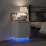 Bedside Cabinet 2 pcs White 39 x 34.5 x 50 cm Engineered wood - 45-Degree Angle