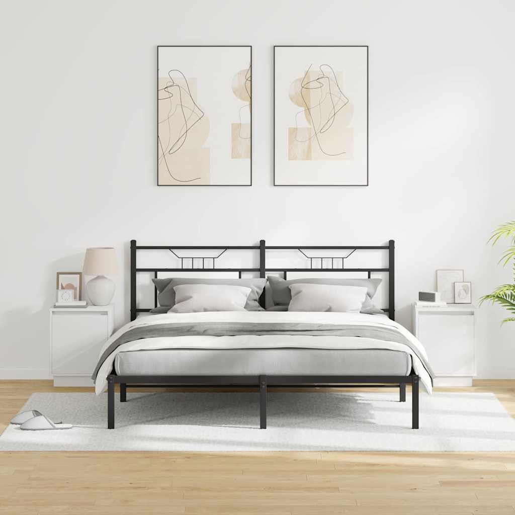 Bedside Cabinet 2 pcs White 39 x 34.5 x 50 cm Engineered wood