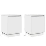 Bedside Cabinet 2 pcs White 39 x 34,5 x 50 cm Engineered wood