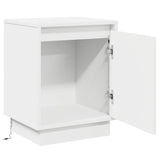 Bedside Cabinet 2 pcs White 39 x 34.5 x 50 cm Engineered wood - Rear View