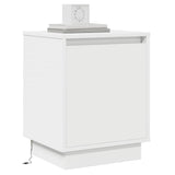 Bedside Cabinet 2 pcs White 39 x 34.5 x 50 cm Engineered wood - Side View