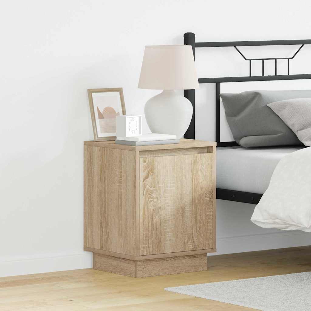Bedside Cabinet with 2 pcs Sonoma oak 39 x 34.5 x 50 cm