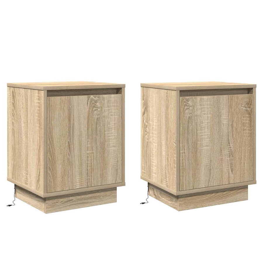 Bedside Cabinet 2 pcs Sonoma Oak 39 x 34,5 x 50 cm