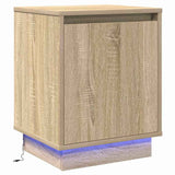 Bedside Cabinet with 2 pcs Sonoma oak 39 x 34.5 x 50 cm - Close-Up Angle