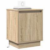 Bedside Cabinet with 2 pcs Sonoma oak 39 x 34.5 x 50 cm - Side View