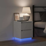 Bedside Cabinet 2 pcs White 39 x 34.5 x 50 cm Engineered wood - 45-Degree Angle