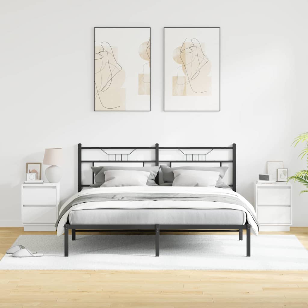 Bedside Cabinet 2 pcs White 39 x 34.5 x 50 cm Engineered wood