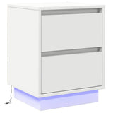 Bedside Cabinet 2 pcs White 39 x 34,5 x 50 cm Engineered wood