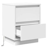 Bedside Cabinet 2 pcs White 39 x 34,5 x 50 cm Engineered wood
