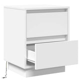 Bedside Cabinet 2 pcs White 39 x 34.5 x 50 cm Engineered wood - Close-Up Angle