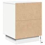 Bedside Cabinet 2 pcs White 39 x 34.5 x 50 cm Engineered wood - Extra Image