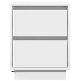 Bedside Cabinet 2 pcs White 39 x 34.5 x 50 cm Engineered wood - Low Angle