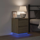 Bedside Cabinet with Drawer 2 pcs Sonoma oak 39 x 34.5 x 50 cm - 45-Degree Angle