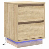 Bedside Cabinet with Drawer 2 pcs Sonoma Oak 39 x 34,5 x 50 cm