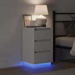 Bedside Cabinet White 39 x 34,5 x 65 cm Engineered wood