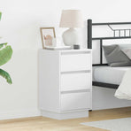 Bedside Cabinet White 39 x 34,5 x 65 cm Engineered wood