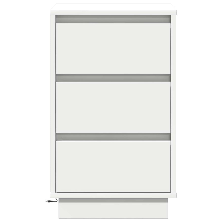 Bedside Cabinet White 39 x 34,5 x 65 cm Engineered wood