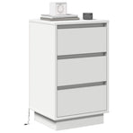 Bedside Cabinet White 39 x 34,5 x 65 cm Engineered wood