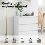 Bedside Cabinet White 71 x 34,5 x 75 cm Engineered wood