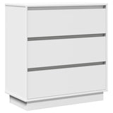 Bedside Cabinet with White 71 x 34.5 x 75 cm Engineered wood - Front View