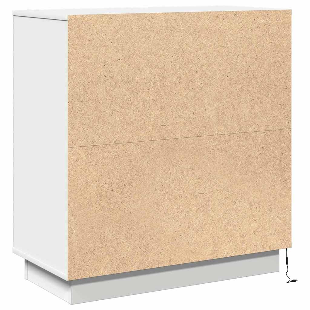 Bedside Cabinet White 71 x 34,5 x 75 cm Engineered wood