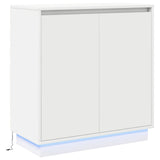 LED Sideboard for White 71 x 34,5 x 75 cm Engineered Wood